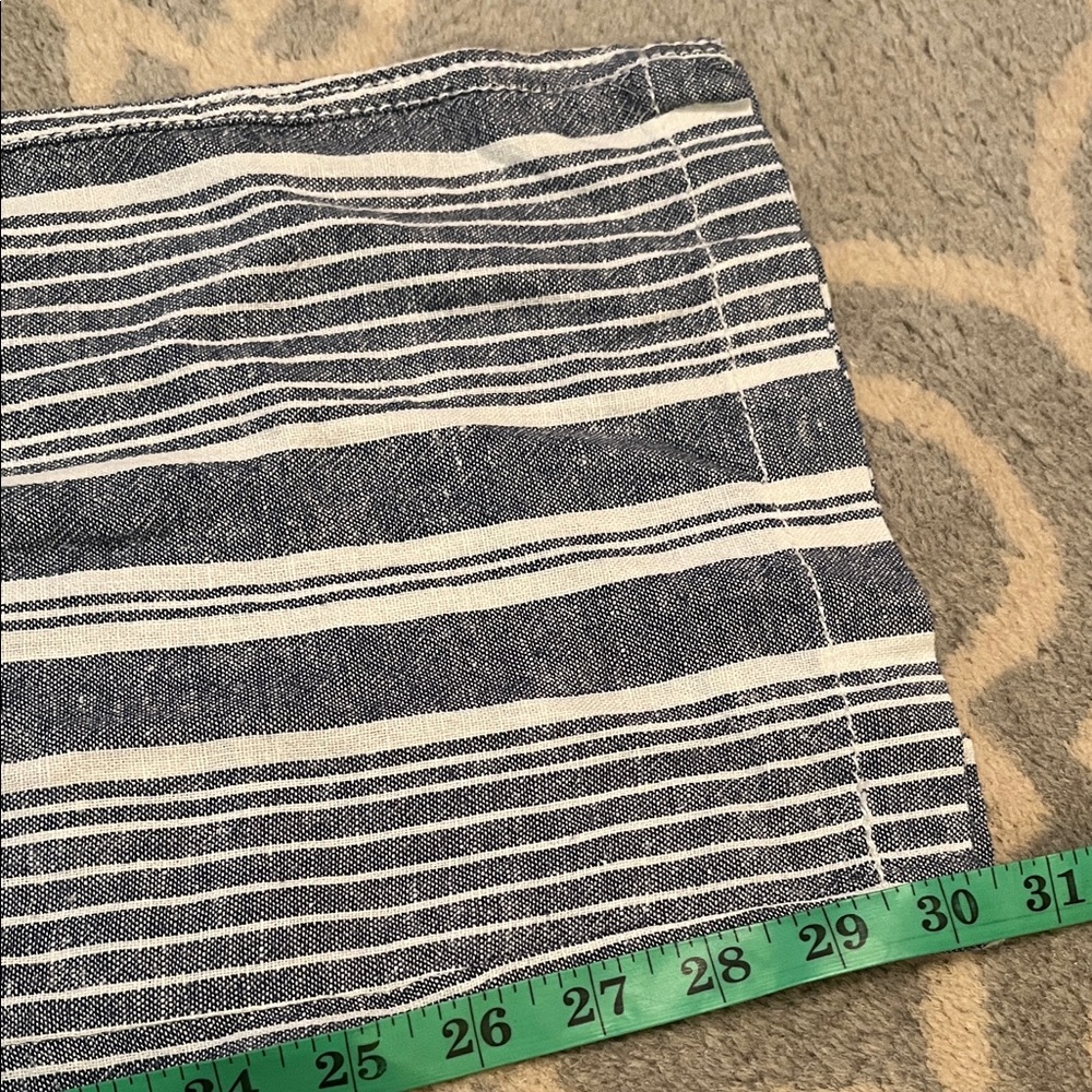 Rewash Blue and White Vertical-Stripe Wide Leg Pants - Picture 5 of 8